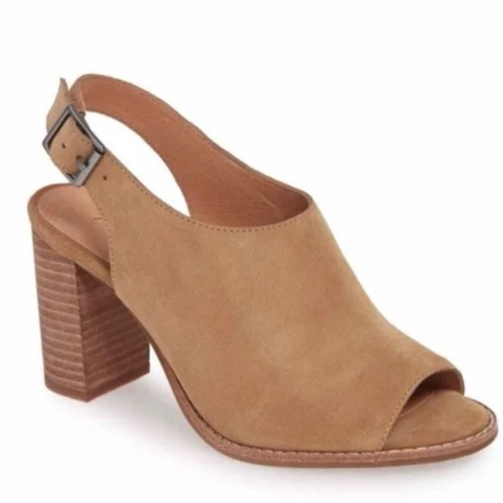 Madewell The Cary Sandal in Faded Birch Suede Women's Block Heel Open Toe